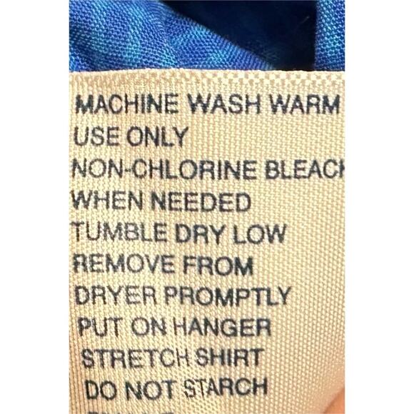 STAFFORD Button Down Shirt Mens Size 15 1/2 Classic Fit Blue Plaid - Picture 4 of 4